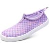 WateLves Water Shoes for Men and Women – Quick-Dry Multi-Purpose Casual Water Sneakers Slip-On with Drainage Holes – Lightweight, Non-Slip Aqua Shoes for Outdoor Water Sports(Purple Fish Scale)