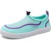 WateLves Water Shoes for Men and Women – Quick-Dry Multi-Purpose Casual Water Sneakers Slip-On with Drainage Holes – Lightweight, Non-Slip Aqua Shoes for Outdoor Water Sports(Green/Purple)