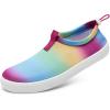 WateLves Water Shoes for Men and Women – Quick-Dry Multi-Purpose Casual Water Sneakers Slip-On with Drainage Holes – Lightweight, Non-Slip Aqua Shoes for Outdoor Water Sports(Rainbow)