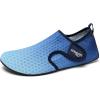 WateLves Water Shoes for Women Men Swim Beach Aqua Socks Quick Dry Barefoot House Slippers Travel Shoes with Adjustable Magic Tape for Pool Diving Boating Yoga Surf(B-blue)