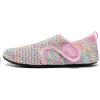 WateLves Water Shoes for Women Men Swim Beach Aqua Socks Quick Dry Barefoot House Slippers Travel Shoes with Adjustable Magic Tape for Pool Diving Boating Yoga Surf(A-colorful)