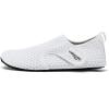 WateLves Water Shoes for Women Men Swim Beach Aqua Socks Quick Dry Barefoot House Slippers Travel Shoes with Adjustable Magic Tape for Pool Diving Boating Yoga Surf(B-white)