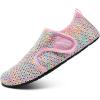 WateLves Water Shoes for Women Men Swim Beach Aqua Socks Quick Dry Barefoot House Slippers Travel Shoes with Adjustable Magic Tape for Pool Diving Boating Yoga Surf(A-colorful)