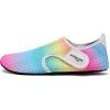 WateLves Water Shoes for Women Men Swim Beach Aqua Socks Quick Dry Barefoot House Slippers Travel Shoes with Adjustable Magic Tape for Pool Diving Boating Yoga Surf(B-colorful)