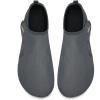 WateLves Water Shoes for Women Men Swim Beach Aqua Socks Quick Dry Barefoot House Slippers Travel Shoes with Adjustable Magic Tape for Pool Diving Boating Yoga Surf(B-dark Grey)