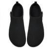 WateLves Water Shoes for Women Men Swim Beach Aqua Socks Quick Dry Barefoot House Slippers Travel Shoes with Adjustable Magic Tape for Pool Diving Boating Yoga Surf(A-black)