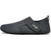 WateLves Water Shoes for Women Men Swim Beach Aqua Socks Quick Dry Barefoot House Slippers Travel Shoes with Adjustable Magic Tape for Pool Diving Boating Yoga Surf(B-dark Grey)