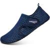 WateLves Water Shoes for Women Men Swim Beach Aqua Socks Quick Dry Barefoot House Slippers Travel Shoes with Adjustable Magic Tape for Pool Diving Boating Yoga Surf(A-blue)