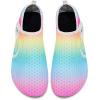 WateLves Water Shoes for Women Men Swim Beach Aqua Socks Quick Dry Barefoot House Slippers Travel Shoes with Adjustable Magic Tape for Pool Diving Boating Yoga Surf(B-colorful)