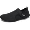 WateLves Water Shoes for Women Men Swim Beach Aqua Socks Quick Dry Barefoot House Slippers Travel Shoes with Adjustable Magic Tape for Pool Diving Boating Yoga Surf(B-black)