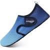 WateLves Water Shoes for Women Men Swim Beach Aqua Socks Quick Dry Barefoot House Slippers Travel Shoes with Adjustable Magic Tape for Pool Diving Boating Yoga Surf(B-blue)