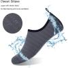 WateLves Water Shoes for Womens Mens Barefoot Quick-Dry Aqua Socks for Beach Swim Surf Yoga Exercise New Translucent Color Soles (Stripe-Gray, 48/49)