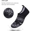 WateLves Water Sports Shoes Barefoot Quick-Dry Aqua Yoga Socks Slip-on for Men Women Kids (Bohemia-Black, 44/45)