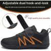 WateLves Wide Toddler Barefoot Shoes Little Kids Boys Girls Walking Tennis Sneakers with Breathable Mesh Zero Drop Sole Adjustable Strap(Black)