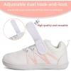 WateLves Wide Toddler Barefoot Shoes Little Kids Boys Girls Walking Tennis Sneakers with Breathable Mesh Zero Drop Sole Adjustable Strap(White)