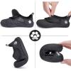 WateLves Wide Toddler Water Shoes Boys Girls Barefoot Shoes Lightweight Beach Swim Zero Drop Sole Summer Aqua Sandals(Black Gray)