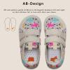 WateLves Wide Toddler Water Shoes Kids Barefoot Beach Swim Aqua Shoes Boys Girls Breathable Mesh Walking Hook and Loop Sneakers(Beige Unicorn)