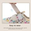 WateLves Wide Toddler Water Shoes Kids Barefoot Beach Swim Aqua Shoes Boys Girls Breathable Mesh Walking Hook and Loop Sneakers(Beige Unicorn)
