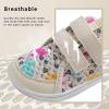 WateLves Wide Toddler Water Shoes Kids Barefoot Beach Swim Aqua Shoes Boys Girls Breathable Mesh Walking Hook and Loop Sneakers(Beige Unicorn)