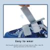 WateLves Wide Toddler Water Shoes Kids Barefoot Beach Swim Aqua Shoes Boys Girls Breathable Mesh Walking Hook and Loop Sneakers(Blue Shark)