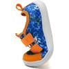 WateLves Wide Toddler Water Shoes Kids Barefoot Beach Swim Aqua Shoes Boys Girls Breathable Mesh Walking Hook and Loop Sneakers(Blue/Yellow)