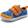 WateLves Wide Toddler Water Shoes Kids Barefoot Beach Swim Aqua Shoes Boys Girls Breathable Mesh Walking Hook and Loop Sneakers(Blue/Yellow)