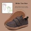 WateLves Wide Toddler Water Shoes Kids Barefoot Beach Swim Aqua Shoes Boys Girls Breathable Mesh Walking Hook and Loop Sneakers(Brown)