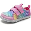 WateLves Wide Toddler Water Shoes Kids Barefoot Beach Swim Aqua Shoes Boys Girls Breathable Mesh Walking Hook and Loop Sneakers(Colourful Fishscales)