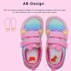 WateLves Wide Toddler Water Shoes Kids Barefoot Beach Swim Aqua Shoes Boys Girls Breathable Mesh Walking Hook and Loop Sneakers(Colourful Fishscales)