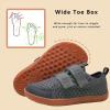 WateLves Wide Toddler Water Shoes Kids Barefoot Beach Swim Aqua Shoes Boys Girls Breathable Mesh Walking Hook and Loop Sneakers(Dark Gray)