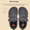 WateLves Wide Toddler Water Shoes Kids Barefoot Beach Swim Aqua Shoes Boys Girls Breathable Mesh Walking Hook and Loop Sneakers(Dark Gray)