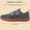 WateLves Wide Toddler Water Shoes Kids Barefoot Beach Swim Aqua Shoes Boys Girls Breathable Mesh Walking Hook and Loop Sneakers(Dark Gray)