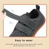 WateLves Wide Toddler Water Shoes Kids Barefoot Beach Swim Aqua Shoes Boys Girls Breathable Mesh Walking Hook and Loop Sneakers(Dark Gray)