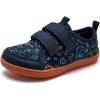 WateLves Wide Toddler Water Shoes Kids Barefoot Beach Swim Aqua Shoes Boys Girls Breathable Mesh Walking Hook and Loop Sneakers(Dinosaur)