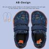 WateLves Wide Toddler Water Shoes Kids Barefoot Beach Swim Aqua Shoes Boys Girls Breathable Mesh Walking Hook and Loop Sneakers(Dinosaur)