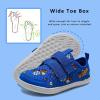 WateLves Wide Toddler Water Shoes Kids Barefoot Beach Swim Aqua Shoes Boys Girls Breathable Mesh Walking Hook and Loop Sneakers(Excavator)