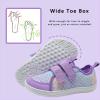 WateLves Wide Toddler Water Shoes Kids Barefoot Beach Swim Aqua Shoes Boys Girls Breathable Mesh Walking Hook and Loop Sneakers(Purple Fishscales)