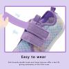WateLves Wide Toddler Water Shoes Kids Barefoot Beach Swim Aqua Shoes Boys Girls Breathable Mesh Walking Hook and Loop Sneakers(Purple Fishscales)