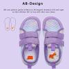 WateLves Wide Toddler Water Shoes Kids Barefoot Beach Swim Aqua Shoes Boys Girls Breathable Mesh Walking Hook and Loop Sneakers(Purple Fishscales)