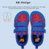 WateLves Wide Toddler Water Shoes Kids Barefoot Beach Swim Aqua Shoes Boys Girls Breathable Mesh Walking Hook and Loop Sneakers(Red Blue)