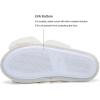 WateLves Women’s Cross Band Slide Slippers Soft Plush Furry House Shoes Non Slip Indoor Outdoor Slippers Cozy Open Toe Slip On(Milky White)