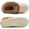 WateLves Women’s Slippers Comfort Memory Foam House Slippers Plush Lining Bedroom Shoes for Indoor & Outdoor(Beige/Brown)