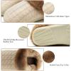 WateLves Women’s Slippers Comfort Memory Foam House Slippers Plush Lining Bedroom Shoes for Indoor & Outdoor(Beige/Brown)