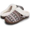 WateLves Women’s Slippers Comfort Memory Foam House Slippers Plush Lining Bedroom Shoes for Indoor & Outdoor(Bohemian Brown)