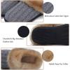 WateLves Women’s Slippers Comfort Memory Foam House Slippers Plush Lining Bedroom Shoes for Indoor & Outdoor(Gray/Brown)