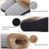 WateLves Women’s Slippers Comfort Memory Foam House Slippers Plush Lining Bedroom Shoes for Indoor & Outdoor(Light Gray/Brown)