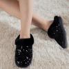 WateLves Women’s Slippers Comfort Memory Foam House Slippers Plush Lining Bedroom Shoes for Indoor & Outdoor(Sequins Black)