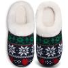 WateLves Women’s Slippers Comfort Memory Foam House Slippers Plush Lining Bedroom Shoes for Indoor & Outdoor(Snowflakes Navy)