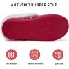 WateLves Women’s Slippers Comfort Memory Foam House Slippers Plush Lining Bedroom Shoes for Indoor & Outdoor(Snowflakes Red)