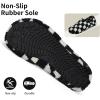 WateLves Womens & Mens Lightweight Cozy Faux Furry House Slippers – Rubber Sole Slip On Sock Shoes – Foldable Travel Slippers – Indoor & Outdoor(Black/White)